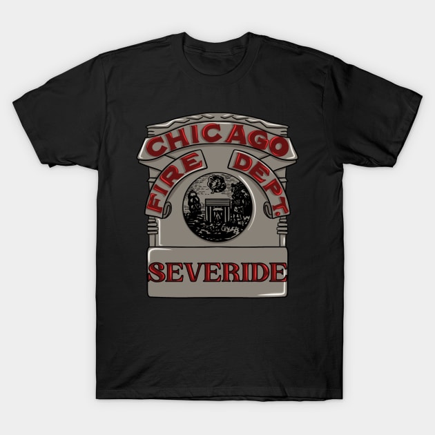 Kelly Severide | Chicago Fire Badge T-Shirt by icantdrawfaces